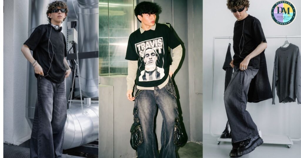 black jeans baggy