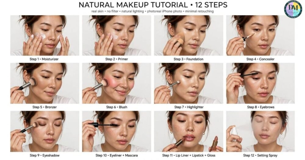 how to apply makeup step by step with pictures