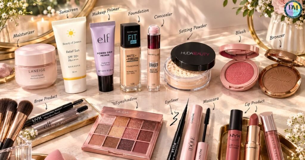 how to apply makeup step by step with pictures